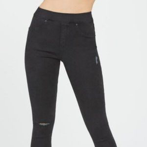 Spanx Distressed Black Demin Jeggings
